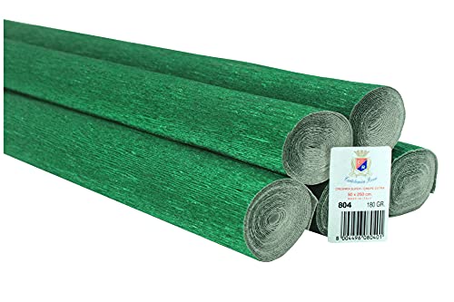 C R Cartotecnica Rossi Krepppapier, 180 g, metallisch, Hellgrün, 5 Rollen C R Cartotecnica Rossi Krepppapier, 180 g, metallisch, Hellgrün, 5 Rollen von C R Cartotecnica Rossi