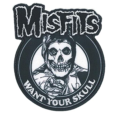 C&D Visionary Misfits Want Your Skull Patch, schwarz, weiß von C&D Visionary