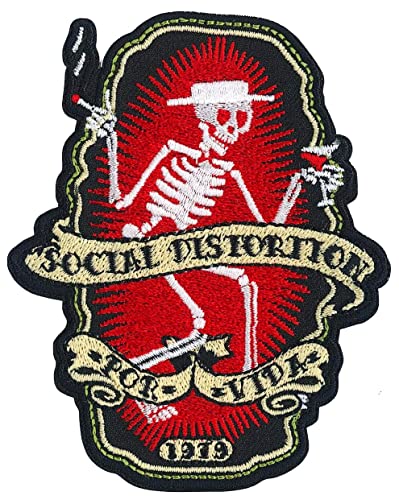 C&D Visionary Social Distortion Por Vida Patch, Rot, Schwarz, Weiß von C&D Visionary