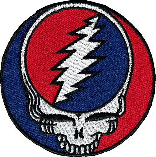 Grateful Dead Steal Your Face 3 1/2 Inch Music Embroidered Iron On Patch 1264 by C&D von C&D Visionary