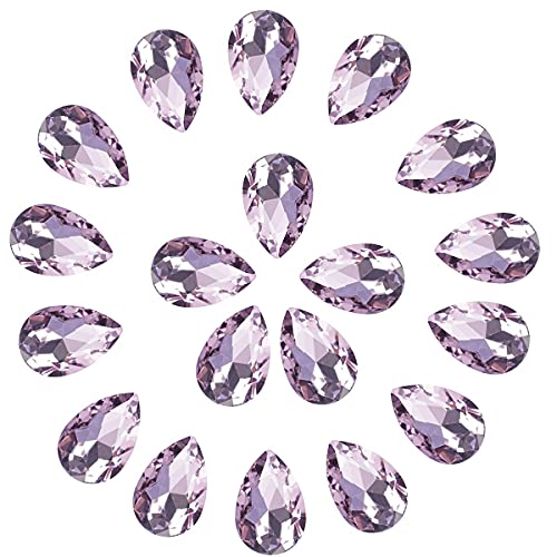C&Z Kristall-Steine in Tropfenform, große Strasssteine, spitzer Rücken, Schmuckherstellung, Schuhe, Kleid, facettierte Glasperlen, 20 x 30 mm, 36 Stück, Rosa C&Z Kristall-Steine in Tropfenform, große Strasssteine, spitzer Rücken, Schmuckherstellung, Schuhe, Kleid, facettierte Glasperlen, 20 x 30 mm, 36 Stück, Rosa von C&Z