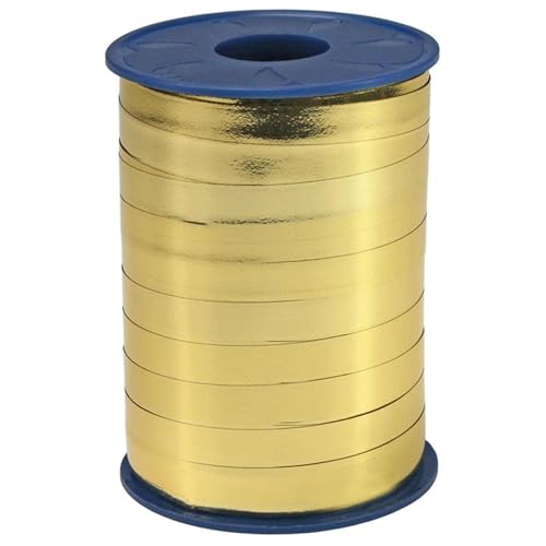Präsent C.E. Pattberg Mexico Geschenkband metallic Gold, 250 m Ringelband zum Einpacken von Geschenken, 10 mm Breite, Zubehör zum Dekorieren & Basteln, Dekoband, Anlass Präsent C.E. Pattberg Mexico Geschenkband metallic Gold, 250 m Ringelband zum Einpacken von Geschenken, 10 mm Breite, Zubehör zum Dekorieren & Basteln, Dekoband, Anlass von PRÄSENT