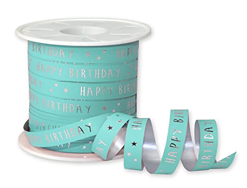 C.E. Pattberg Prasent-BIRTHDAY Bedrucktes Band neo mint 100 m Länge, 10 mm Breite, Polypropylen, 10 mm - 100 m von C.E. Pattberg
