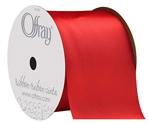C.R. Gibson 3,8 cm breit, einzelnes Gesicht Satinband, 2,7 m, Satin, Rot/Ausflug, einfarbig (Getaway Solids), 9 Foot (Pack of 1), 2 von C.R. Gibson