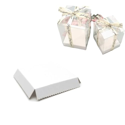 10 Stück erhöhter Boden für transparente Schachteln (weiß, 10 x 10 cm) von C.X.Y.