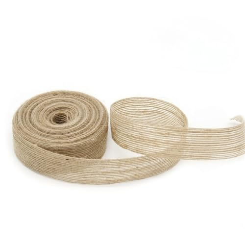 10 m Vintage-Jute-Band aus natürlicher Jute, Rolle für Hochzeit, Bonboniere, Thema Garten, Geschenk, DIY-Dekoration, verschiedene Breiten (Jute, 2,5 cm) von C.X.Y.