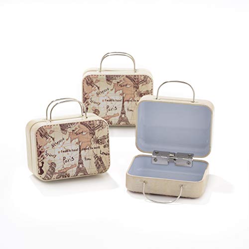 12 Schachteln in Koffer-/Taschenform aus Eisen, zum Verpacken von Dragees als Gastgeschenk, Thema Reisen 12 Schachteln in Koffer-/Taschenform aus Eisen, zum Verpacken von Dragees als Gastgeschenk, Thema Reisen von C.X.Y.