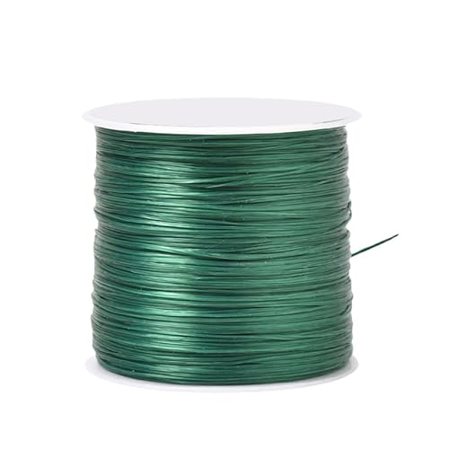 60 Meter elastischer Nylonfaden für Armbänder, 0,6 mm, Halsketten, Perlen und Schmuckherstellung in verschiedenen Farben (Grün) von C.X.Y.