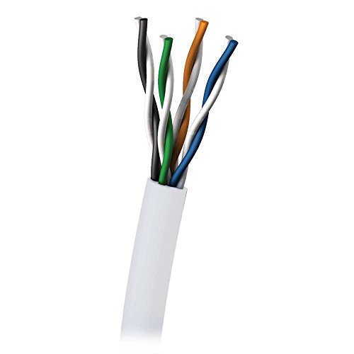 C2G 305M Cat5e Solid 350MHz UTP PVC-Kabel, Gigabit-Ethernet-, Breitband-, Audio/Video- und Sicherheitsfähigkeiten WEISS von C2G