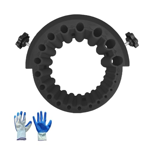 Bohrerschärfer Werkzeug, Bohrer Schleifgerät mit Handschuhe, Aufsatz zum Schleifen von Bohrern, Mehrzweck Schleifwerkzeug, für Bohrer von 2 bis 13mm und 115mm und 125mm Schleifmaschine(Schwarz) von CAAGGMM