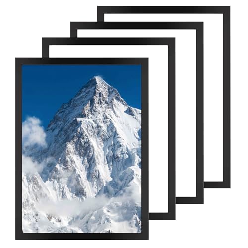 CAAGGMM Diamond Painting Rahmen, 4 Stück 30 x 40 cm Selbstklebend Magnetisch Bilderrahmen, Diamant Kunstrahmen Painting Bilder, für Ankündigungen, Urkunden(Schwarz) von CAAGGMM