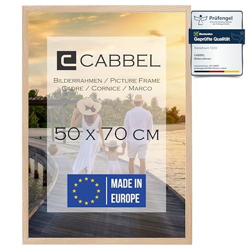 CABBEL 1x Bilderrahmen 50x70 cm Natur Rahmen 1-Pack | Dokumentenrahmen, Collage, Poster | MDF Holz-Posterrahmen Acrylglas | Picture Frame, Puzzlerahmen, Bilder, Fotorahmen zum Aufhängen CABBEL 1x Bilderrahmen 50x70 cm Natur Rahmen 1-Pack | Dokumentenrahmen, Collage, Poster | MDF Holz-Posterrahmen Acrylglas | Picture Frame, Puzzlerahmen, Bilder, Fotorahmen zum Aufhängen von CABBEL