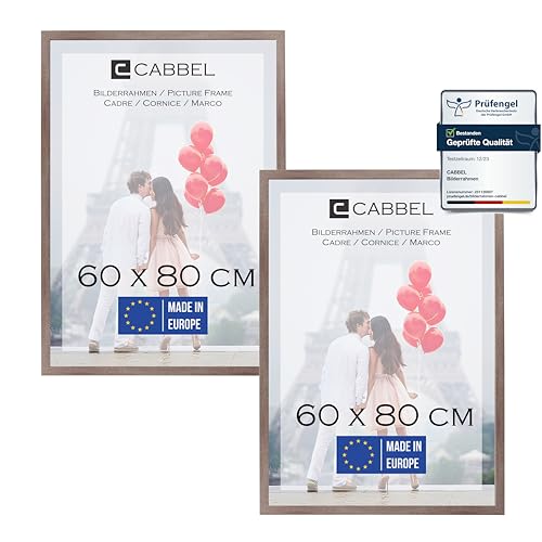 CABBEL 2x Bilderrahmen 60x80 cm Eiche Dunkel Rahmen 2-Pack | Dokumentenrahmen, Collage, Poster | MDF Holz-Posterrahmen Acrylglas | Picture Frame, Puzzlerahmen, Bilder, Fotorahmen zum Aufhängen CABBEL 2x Bilderrahmen 60x80 cm Eiche Dunkel Rahmen 2-Pack | Dokumentenrahmen, Collage, Poster | MDF Holz-Posterrahmen Acrylglas | Picture Frame, Puzzlerahmen, Bilder, Fotorahmen zum Aufhängen von CABBEL