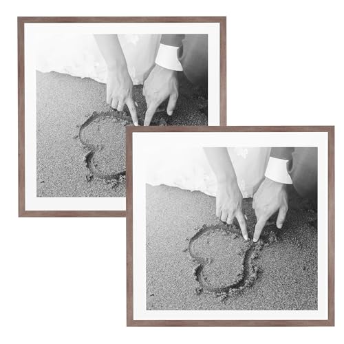 CABBEL 2x Bilderrahmen 60x60 cm Eiche Dunkel Rahmen 2-Pack | Dokumentenrahmen, Collage, Poster | MDF Holz-Posterrahmen Acrylglas | Picture Frame, Puzzlerahmen, Bilder, Fotorahmen zum Aufhängen CABBEL 2x Bilderrahmen 60x60 cm Eiche Dunkel Rahmen 2-Pack | Dokumentenrahmen, Collage, Poster | MDF Holz-Posterrahmen Acrylglas | Picture Frame, Puzzlerahmen, Bilder, Fotorahmen zum Aufhängen von CABBEL