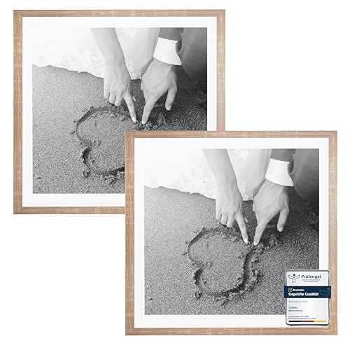 CABBEL 2x Bilderrahmen 60x60 cm Mokka Rahmen 2-Pack | Dokumentenrahmen, Collage, Poster | MDF Holz-Posterrahmen Acrylglas | Picture Frame, Puzzlerahmen, Bilder, Fotorahmen zum Aufhängen CABBEL 2x Bilderrahmen 60x60 cm Mokka Rahmen 2-Pack | Dokumentenrahmen, Collage, Poster | MDF Holz-Posterrahmen Acrylglas | Picture Frame, Puzzlerahmen, Bilder, Fotorahmen zum Aufhängen von CABBEL