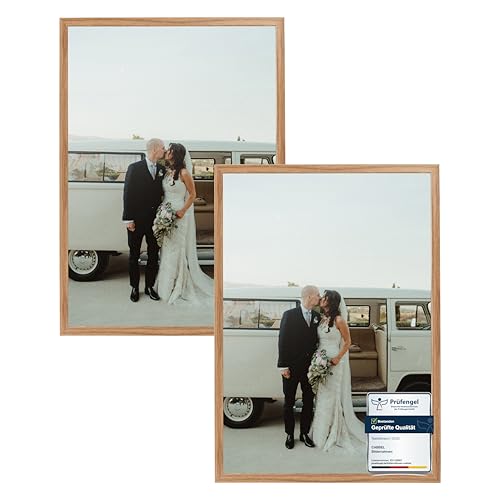 CABBEL 2x Bilderrahmen 60x80 cm Eiche Rahmen 2-Pack | Dokumentenrahmen, Collage, Poster | MDF Holz-Posterrahmen Acrylglas | Picture Frame, Puzzlerahmen, Bilder, Fotorahmen zum Aufhängen CABBEL 2x Bilderrahmen 60x80 cm Eiche Rahmen 2-Pack | Dokumentenrahmen, Collage, Poster | MDF Holz-Posterrahmen Acrylglas | Picture Frame, Puzzlerahmen, Bilder, Fotorahmen zum Aufhängen von CABBEL