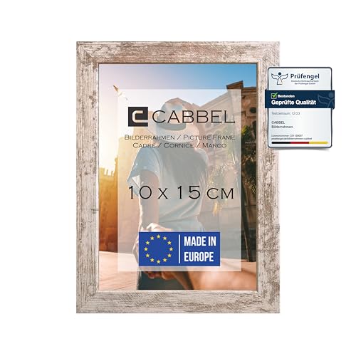 CABBEL Bilderrahmen 10x15 cm, Birke, stabiles MDF-Holz Rahmen, bruchsicherem Plexi-Glas, zum Aufhängen & Aufstellen, ideal für Fotos/Bilder/Collage CABBEL Bilderrahmen 10x15 cm, Birke, stabiles MDF-Holz Rahmen, bruchsicherem Plexi-Glas, zum Aufhängen & Aufstellen, ideal für Fotos/Bilder/Collage von CABBEL