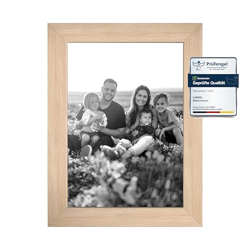 CABBEL Bilderrahmen 15x21 cm, Natur, stabiles MDF-Holz Rahmen, bruchsicherem Plexi-Glas, zum Aufhängen & Aufstellen, ideal für Fotos/Bilder/Collage CABBEL Bilderrahmen 15x21 cm, Natur, stabiles MDF-Holz Rahmen, bruchsicherem Plexi-Glas, zum Aufhängen & Aufstellen, ideal für Fotos/Bilder/Collage von CABBEL