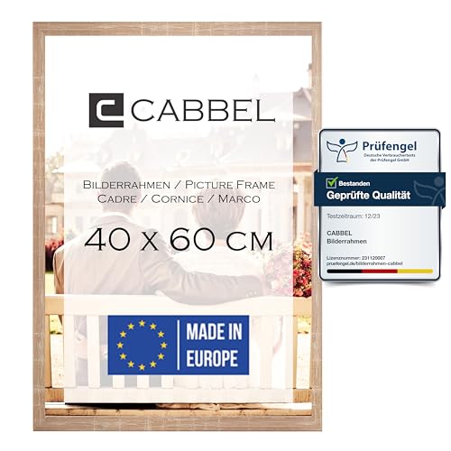 CABBEL Bilderrahmen 40x60 cm, Mokka, stabiles MDF-Holz Rahmen, bruchsicherem Plexi-Glas, zum Aufhängen, ideal für Fotos/Bilder/Collage CABBEL Bilderrahmen 40x60 cm, Mokka, stabiles MDF-Holz Rahmen, bruchsicherem Plexi-Glas, zum Aufhängen, ideal für Fotos/Bilder/Collage von CABBEL