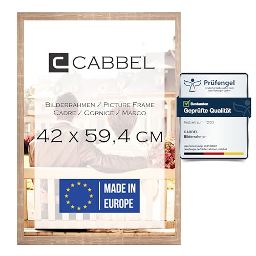 CABBEL Bilderrahmen 42x59,4 cm, Mokka, stabiles MDF-Holz Rahmen, bruchsicherem Plexi-Glas, zum Aufhängen, ideal für Fotos/Bilder/Collage CABBEL Bilderrahmen 42x59,4 cm, Mokka, stabiles MDF-Holz Rahmen, bruchsicherem Plexi-Glas, zum Aufhängen, ideal für Fotos/Bilder/Collage von CABBEL