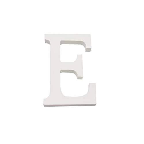 CABLEPELADO Holzbuchstabe E - 11 cm - Dekoration - Basteln - Holz - personalisierbar - 3D - weiße Grundierung von CABLEPELADO