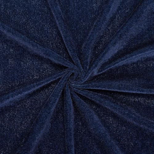 CABODYALS 1.68 m 1 m Mitternachtsblau Hochwertiger Samtstoff Vintage Weicher Pannesamt Meterware Dehnbarer Quadratischer Breiter Stoff Zum Nähen Herstellen von Bekleidung Polstern Vorhängen Und Tischd von CABODYALS