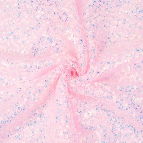 CABODYALS 1.83 m Rosa Paillettenstoff Sequenztuch Glitzernder Stretch Netzstoff Paillettenstoff Meterweise Funkelnd Zum Nähen Herstellen von Geschenkverpackungen Kleidern Hochzeitsdekoration Bastelrau CABODYALS 1.83 m Rosa Paillettenstoff Sequenztuch Glitzernder Stretch Netzstoff Paillettenstoff Meterweise Funkelnd Zum Nähen Herstellen von Geschenkverpackungen Kleidern Hochzeitsdekoration Bastelrau von CABODYALS