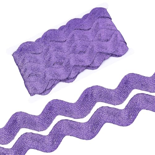 CABODYALS 10 Yards 1.57 Zoll/40mm Lila Rick Rack Band RIC Rac Wave Trim Weihnachten Glitter Metallic Nähen Biegen Fransen Spitze Rand Band Für Nähen Herstellung Handwerk Blume Home Party Dekor Versorg CABODYALS 10 Yards 1.57 Zoll/40mm Lila Rick Rack Band RIC Rac Wave Trim Weihnachten Glitter Metallic Nähen Biegen Fransen Spitze Rand Band Für Nähen Herstellung Handwerk Blume Home Party Dekor Versorg von CABODYALS
