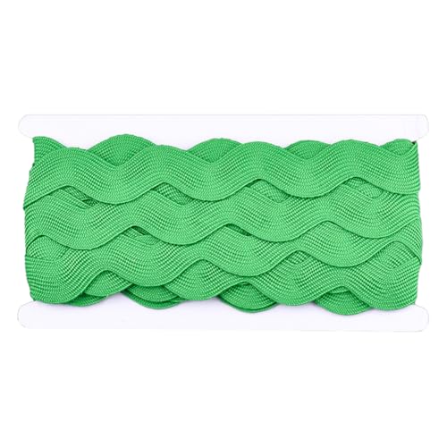 CABODYALS 10 Yards 1.57 Zoll Breites Grünes RIC Rac Band Rick Rack Wave Besatz Nähen Biegen Fransen Polypropylen Stoff Spitzenbänder Zum Nähen Basteln Geschenkverpackung Hochzeit Weihnachtsdekoration von CABODYALS