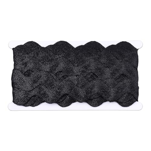CABODYALS 10 Yards 1.57 Zoll Schwarzes Rick Rack Trim RIC Rac Band Gewellt Nähen Biege Fransen Gebogene Wellenkante Besatzband Zum Nähen Herstellung Handwerk Geschenkverpackung Hochzeit Weihnachtsdeko CABODYALS 10 Yards 1.57 Zoll Schwarzes Rick Rack Trim RIC Rac Band Gewellt Nähen Biege Fransen Gebogene Wellenkante Besatzband Zum Nähen Herstellung Handwerk Geschenkverpackung Hochzeit Weihnachtsdeko von CABODYALS