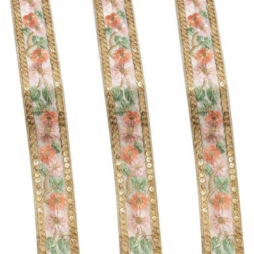 CABODYALS 10.94 m 40mm Weißes Jacquardband Mit Blumenmuster Boho Stil Goldmetallic Bestickte Stoffbänder Pailletten Vintage Stil Ethnischer Webbesatz Zum Nähen Basteln Weihnachtseinladungen Hochzeit CABODYALS 10.94 m 40mm Weißes Jacquardband Mit Blumenmuster Boho Stil Goldmetallic Bestickte Stoffbänder Pailletten Vintage Stil Ethnischer Webbesatz Zum Nähen Basteln Weihnachtseinladungen Hochzeit von CABODYALS