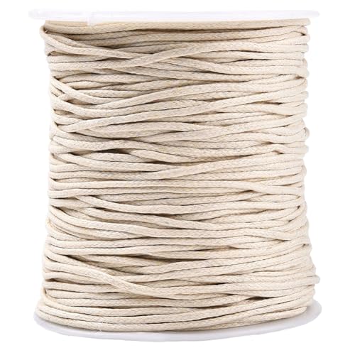 CABODYALS 91.44m 1.5MM Weiße Baumwollkordel Gewachste Baumwollschnur Kordelband Rund Faden Armband Schnur Kordeln Bulk Mit Spule Kordel Für Schmuckherstellung Handwerk Nähen Basteln Dekoration CABODYALS 91.44m 1.5MM Weiße Baumwollkordel Gewachste Baumwollschnur Kordelband Rund Faden Armband Schnur Kordeln Bulk Mit Spule Kordel Für Schmuckherstellung Handwerk Nähen Basteln Dekoration von CABODYALS