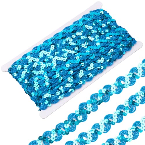 CABODYALS 11 m Königsblaue Paillettenbesatz Glitzernde Gewellte Paillettenbandrollen Polyester Vergoldet Flach Rund Stickerei Seuqins Bänder Zum Nähen Herstellen von Kleidungszubehör Weihnachtsdekorat CABODYALS 11 m Königsblaue Paillettenbesatz Glitzernde Gewellte Paillettenbandrollen Polyester Vergoldet Flach Rund Stickerei Seuqins Bänder Zum Nähen Herstellen von Kleidungszubehör Weihnachtsdekorat von CABODYALS