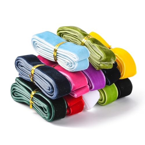 CABODYALS 12 Yards 3/8 Zoll 12 Farben Verschiedene Farbbänder Dünnes Buntes Samtband Einseitig Mehrfarbige Leuchtende Bänder Bündelsets Zum Nähen Basteln Geschenkverpackung Blumensträuße Versorgung CABODYALS 12 Yards 3/8 Zoll 12 Farben Verschiedene Farbbänder Dünnes Buntes Samtband Einseitig Mehrfarbige Leuchtende Bänder Bündelsets Zum Nähen Basteln Geschenkverpackung Blumensträuße Versorgung von CABODYALS