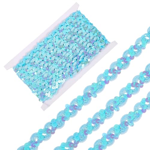 CABODYALS 12 Yards Blaues Paillettenband Glitzer Pailletten Spitze Metallischer Glitzer Vintage Stickerei Perlenbesatz Bänder Besatz Zum Nähen Basteln Verpacken Hochzeit Weihnachtsdekoration CABODYALS 12 Yards Blaues Paillettenband Glitzer Pailletten Spitze Metallischer Glitzer Vintage Stickerei Perlenbesatz Bänder Besatz Zum Nähen Basteln Verpacken Hochzeit Weihnachtsdekoration von CABODYALS