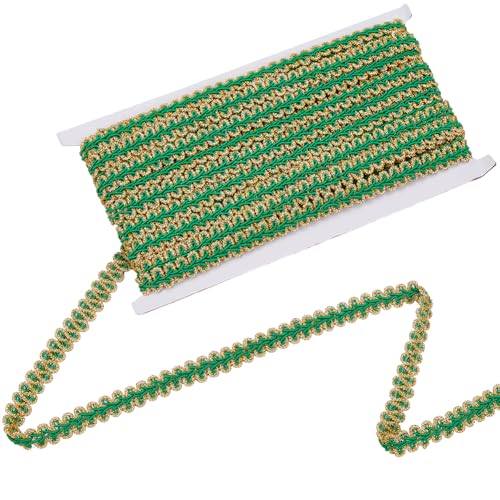 CABODYALS 14.22 Yards 1/2 Zoll Grün Goldene Zopfborte Vintage Gewebtes Gimp Glitzerband Dünn Gewellt Polyester Gurtbandstreifen Zum Nähen Herstellen von Heimvorhängen Dekoration Kostüm DIY Zubehör CABODYALS 14.22 Yards 1/2 Zoll Grün Goldene Zopfborte Vintage Gewebtes Gimp Glitzerband Dünn Gewellt Polyester Gurtbandstreifen Zum Nähen Herstellen von Heimvorhängen Dekoration Kostüm DIY Zubehör von CABODYALS