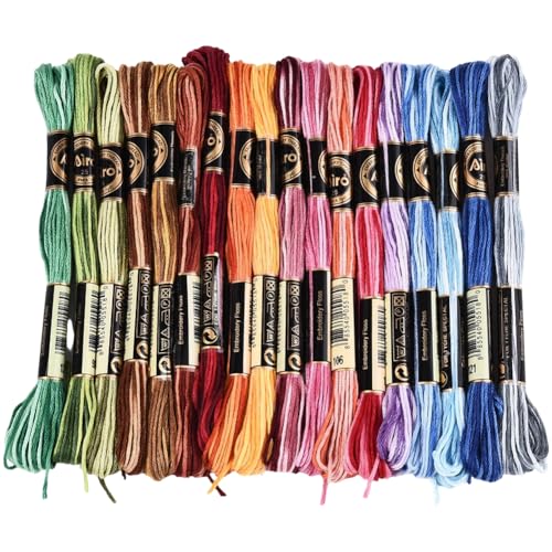 CABODYALS 18 Knäuel 6 Stränge Buntes Stickgarn Regenbogen Farbverlauf Kreuzstichgarn Freundschaftsarmbänder Garnfäden Schnur Masse Zum Handnähen Schmuckbasteln Armbänder DIY CABODYALS 18 Knäuel 6 Stränge Buntes Stickgarn Regenbogen Farbverlauf Kreuzstichgarn Freundschaftsarmbänder Garnfäden Schnur Masse Zum Handnähen Schmuckbasteln Armbänder DIY von CABODYALS