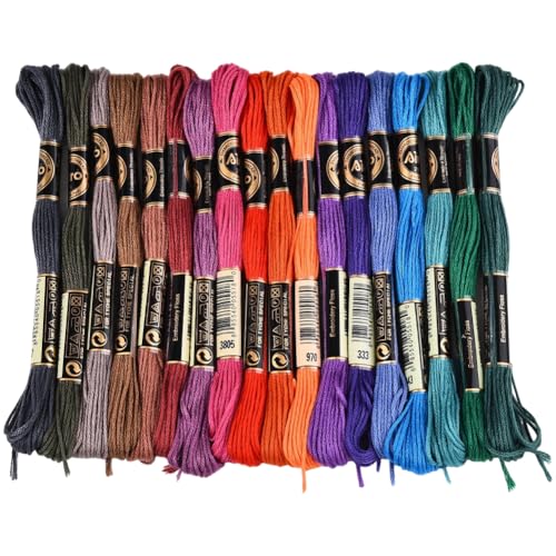 CABODYALS 18 Knäuel 6 Stränge Handgefärbtes Stickgarn Farbverlauf Kreuzstichgarn Polyester Freundschaftsarmband Schnurgarn Armbänder Fäden In Großpackung Zum Nähen Stricken Basteln Häkeln Nähen von CABODYALS