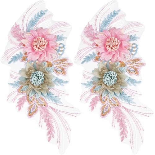 CABODYALS 2 Stück Rosa 3D Blumen Pailletten Stickerei Applikationen Spitzen Fleur Blumenapplikationen Florales Patches Flicken Stoff Aufkleber Zum Aufnähen Auf Zum Nähen Basteln Kleidung Reparatur CABODYALS 2 Stück Rosa 3D Blumen Pailletten Stickerei Applikationen Spitzen Fleur Blumenapplikationen Florales Patches Flicken Stoff Aufkleber Zum Aufnähen Auf Zum Nähen Basteln Kleidung Reparatur von CABODYALS