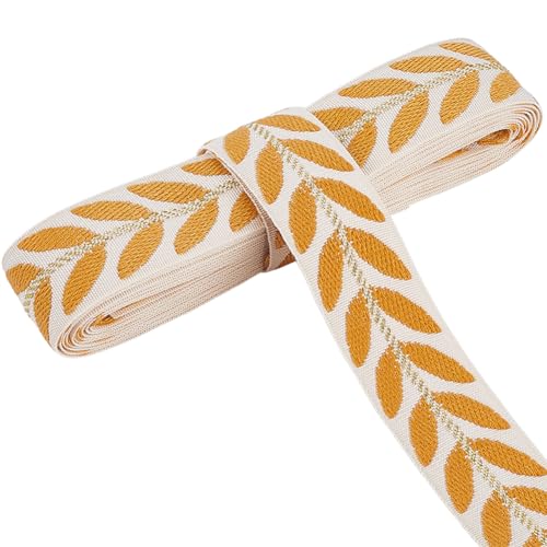 CABODYALS 2.74 m 25mm Besticktes Gelbes Band Weißes Polyester Jacquardband Besatzband Stickerei Blattmuster Ethnisches Gewebe Besätze Zum Nähen Basteln Kleidungszubehör CABODYALS 2.74 m 25mm Besticktes Gelbes Band Weißes Polyester Jacquardband Besatzband Stickerei Blattmuster Ethnisches Gewebe Besätze Zum Nähen Basteln Kleidungszubehör von CABODYALS
