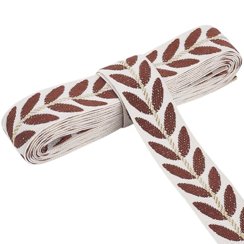 CABODYALS 2.74 m 25mm Besticktes Jacquard Besatzband Braune Weiß Stickerei Polyesterbänder Blattmuster Vintage Enthic Gewebter Stoffbesatz Zum Nähen Basteln Party Geburtstag Heimwerkerbedarf CABODYALS 2.74 m 25mm Besticktes Jacquard Besatzband Braune Weiß Stickerei Polyesterbänder Blattmuster Vintage Enthic Gewebter Stoffbesatz Zum Nähen Basteln Party Geburtstag Heimwerkerbedarf von CABODYALS