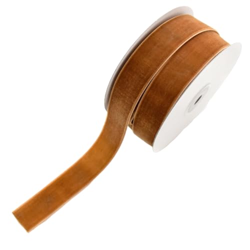 CABODYALS 21.88 Yards 1 Zoll Braunees Samtband Kupferfarbenes Weiches Einseitiges Band Vintage Stoffbänder Bündelrollen Mit Spule Zum Nähen Basteln Geschenkverpackungen Einladungen Blumensträuße CABODYALS 21.88 Yards 1 Zoll Braunees Samtband Kupferfarbenes Weiches Einseitiges Band Vintage Stoffbänder Bündelrollen Mit Spule Zum Nähen Basteln Geschenkverpackungen Einladungen Blumensträuße von CABODYALS
