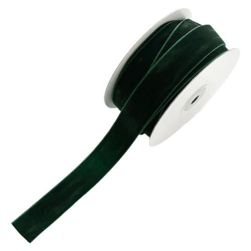 CABODYALS 21.88 Yards 1 Zoll Dunkelgrünes Samtband Weiches Einseitiges Band Vintage Stoffbänder Bündelrollen Mit Spule Zum Verpacken von Geschenken Weihnachten Hochzeitseinladungen Kuchendekorationen CABODYALS 21.88 Yards 1 Zoll Dunkelgrünes Samtband Weiches Einseitiges Band Vintage Stoffbänder Bündelrollen Mit Spule Zum Verpacken von Geschenken Weihnachten Hochzeitseinladungen Kuchendekorationen von CABODYALS