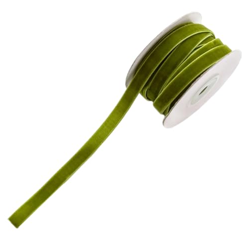 CABODYALS 21.88 Yards 3/8 Zoll Olivgrünes Samtband Weiches Dünnes Einseitiges Band Vintage Stoffbänder Bündelrollen Mit Spule Für Weihnachtsbaum Brautgeschenke Einladungen Kunsthandwerk DIY CABODYALS 21.88 Yards 3/8 Zoll Olivgrünes Samtband Weiches Dünnes Einseitiges Band Vintage Stoffbänder Bündelrollen Mit Spule Für Weihnachtsbaum Brautgeschenke Einladungen Kunsthandwerk DIY von CABODYALS