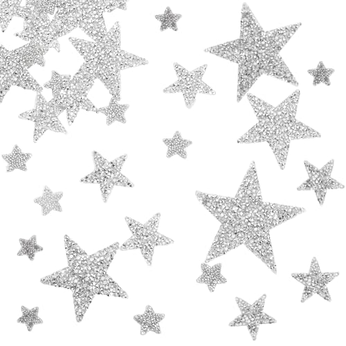 CABODYALS 24 Stück 4 Stile Strass Stern Klebeflicken Zum Aufbügeln Auf Sterne In Form von Pailletten Applikationen Aufkleber Glitzer Kristall Stoffreparaturflicken Für Bastelarbeiten Kleidung Jeans DI CABODYALS 24 Stück 4 Stile Strass Stern Klebeflicken Zum Aufbügeln Auf Sterne In Form von Pailletten Applikationen Aufkleber Glitzer Kristall Stoffreparaturflicken Für Bastelarbeiten Kleidung Jeans DI von CABODYALS