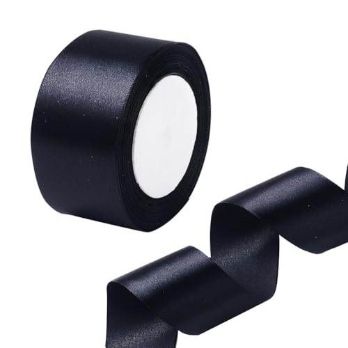 CABODYALS 25 Yards 2 Zoll Breites Schwarzes Polyesterband Doppelseitiges Weiches Satinband Glänzend Klassisch Glatt Fester Stoff Seidige Nähbänder Bündel Zum Flechten von Haaren Halloween Bouquets Ges CABODYALS 25 Yards 2 Zoll Breites Schwarzes Polyesterband Doppelseitiges Weiches Satinband Glänzend Klassisch Glatt Fester Stoff Seidige Nähbänder Bündel Zum Flechten von Haaren Halloween Bouquets Ges von CABODYALS