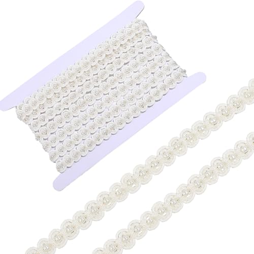 CABODYALS 3 m Weiße Borte Mit Perlen Spitzenbesatz Vintage Stil Gewebtes Gimp Perlen Stoffband Polyester Floridnbesatzbänder Zum Nähen Herstellen von Kleidungszubehör Hüten Kleidern Heimdekoration Hei CABODYALS 3 m Weiße Borte Mit Perlen Spitzenbesatz Vintage Stil Gewebtes Gimp Perlen Stoffband Polyester Floridnbesatzbänder Zum Nähen Herstellen von Kleidungszubehör Hüten Kleidern Heimdekoration Hei von CABODYALS
