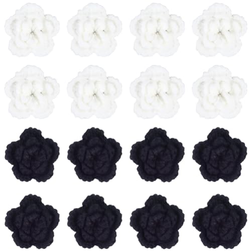 CABODYALS 32 Stück 2 Farben Schwarz Weiß Häkelblumen Süßes Plüsch Stricken Künstliche Blumen Fertige Handgefertigte Strickblume Für Frauen DIY Basteln Abschlussgeschenke Heimkleidung Kleider Dekor CABODYALS 32 Stück 2 Farben Schwarz Weiß Häkelblumen Süßes Plüsch Stricken Künstliche Blumen Fertige Handgefertigte Strickblume Für Frauen DIY Basteln Abschlussgeschenke Heimkleidung Kleider Dekor von CABODYALS