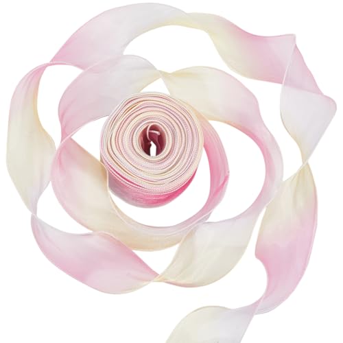 CABODYALS 35 m Rosa Organzaband Mit Rüschen Farbverlauf Plissierter Spitzenbesatz Schillernder Tüllstoff Plissierte Durchsichtige Rüschenbänder Zum Nähen Herstellen von Brauthochzeitsdekorationen Gesc CABODYALS 35 m Rosa Organzaband Mit Rüschen Farbverlauf Plissierter Spitzenbesatz Schillernder Tüllstoff Plissierte Durchsichtige Rüschenbänder Zum Nähen Herstellen von Brauthochzeitsdekorationen Gesc von CABODYALS
