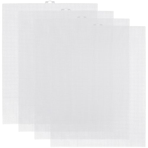CABODYALS 4 Stück Weißes Kunststoffgitternetz Rechteckig Kreuzstich Nadelspitze Therian Leinwandnetz Masse Für Stickereien Acrylgarn Basteln Stricken Häkeln Handarbeiten Dekor DIY CABODYALS 4 Stück Weißes Kunststoffgitternetz Rechteckig Kreuzstich Nadelspitze Therian Leinwandnetz Masse Für Stickereien Acrylgarn Basteln Stricken Häkeln Handarbeiten Dekor DIY von CABODYALS